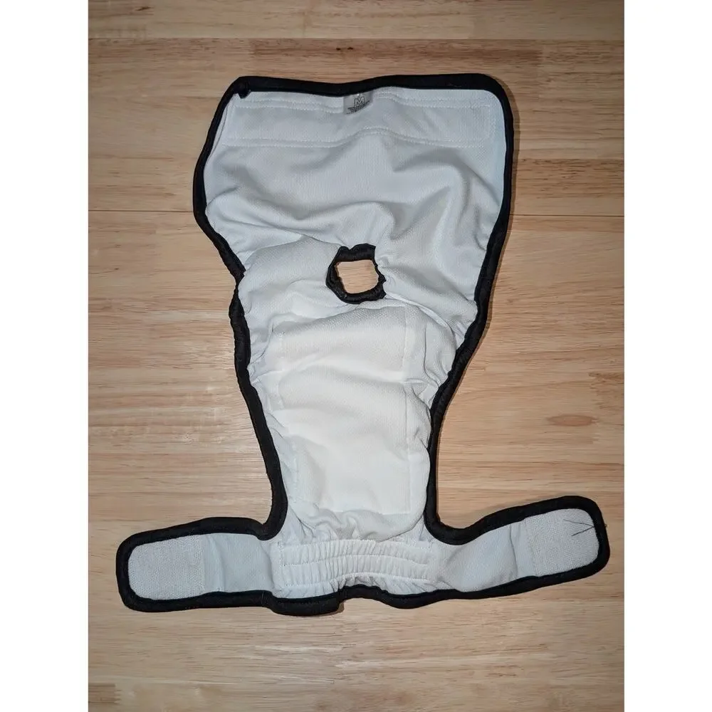 Pet Parents Black Polyester Dog Diaper w/ Waterproof Liner Size M Puppy Training